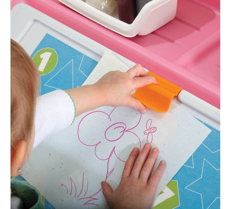 Cajonera con Pizarra Rosado - Hobby Market