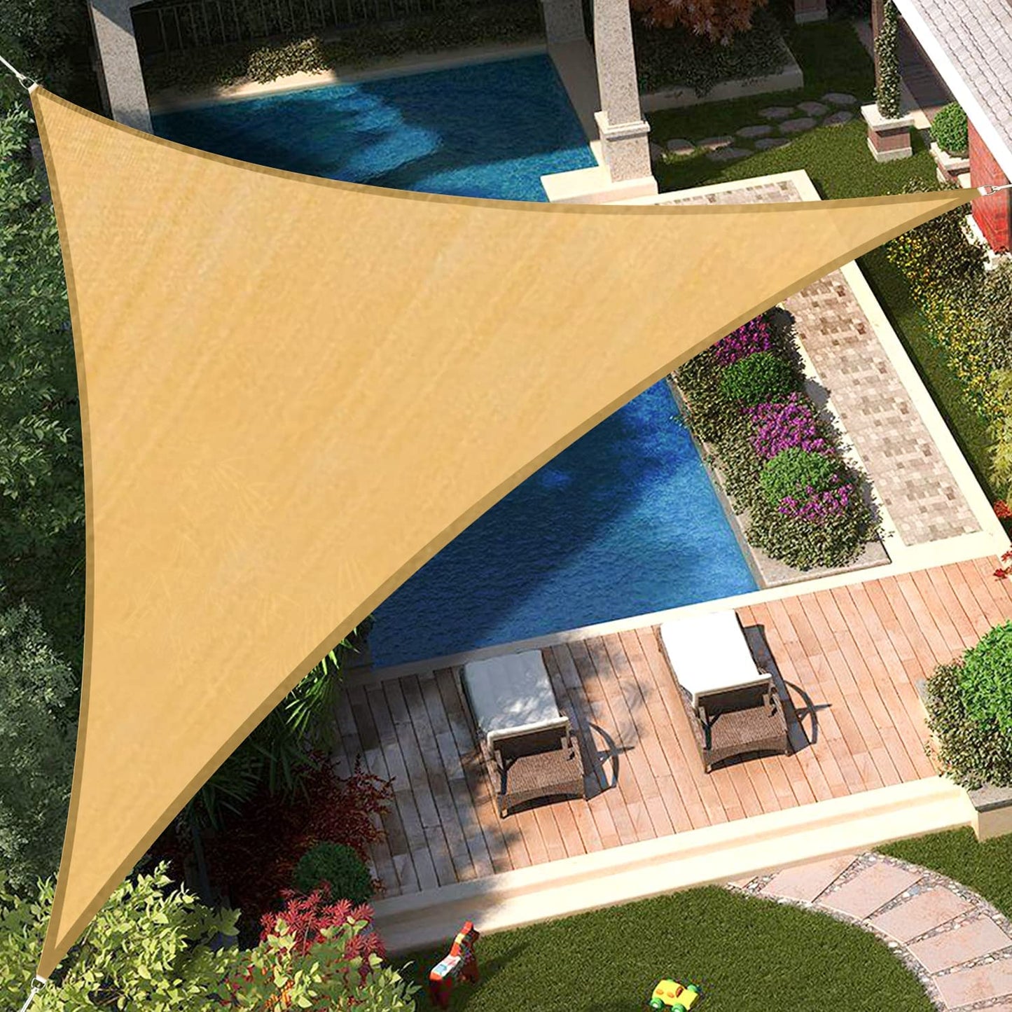 Toldo vela 120 gr/m2 3x3x3m