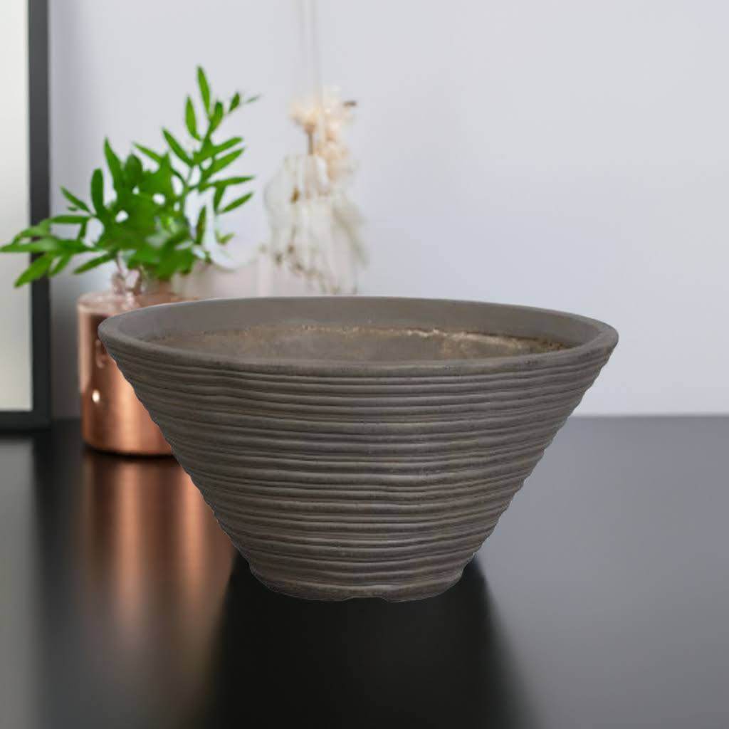 Macetero Lingue Fibra de Arcilla 22 cm - Garden Market