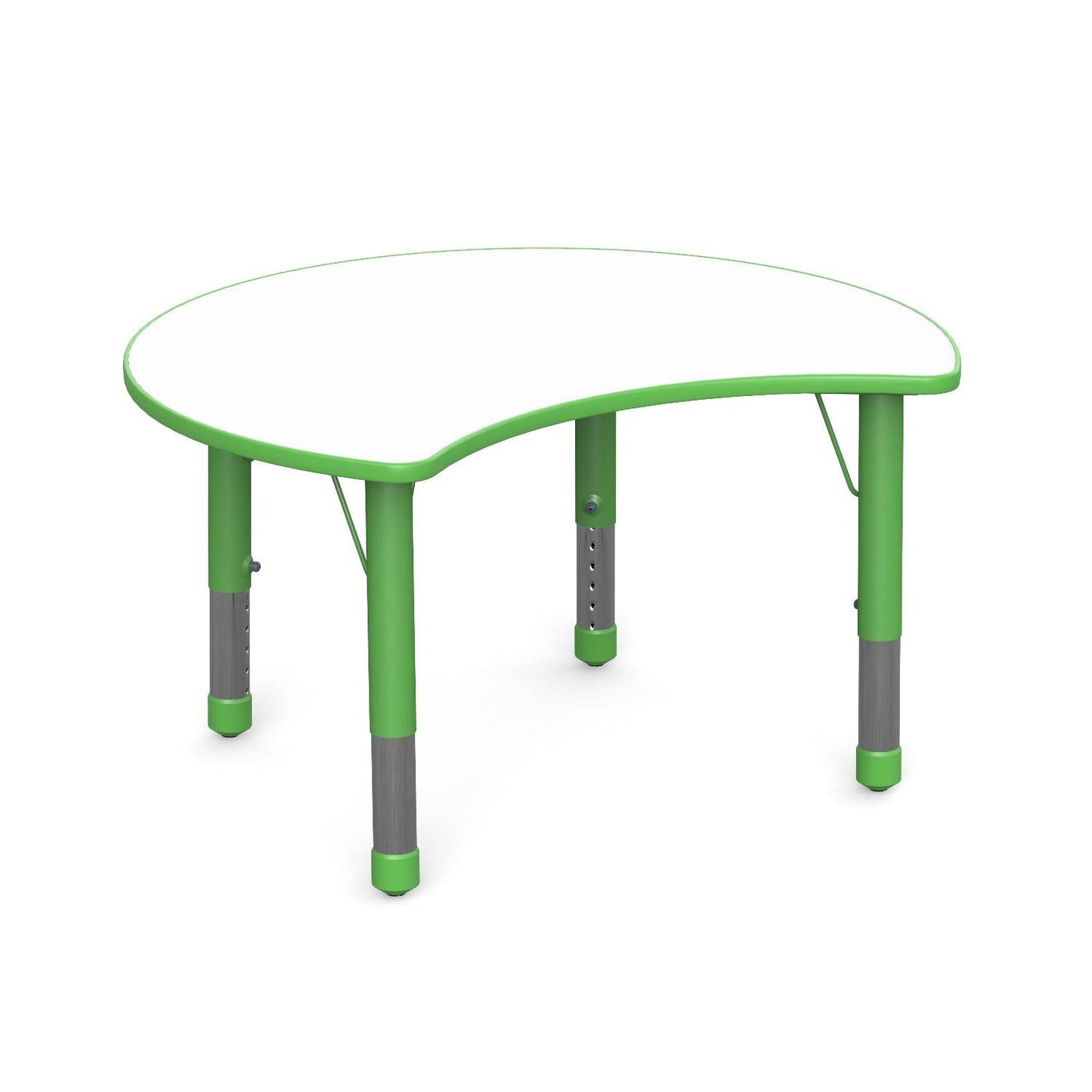 Mesa Colaborativa Medialuna-Mesas Escolares-YCY-093_VERDE-Mobiliario Escolar-Hobby Market
