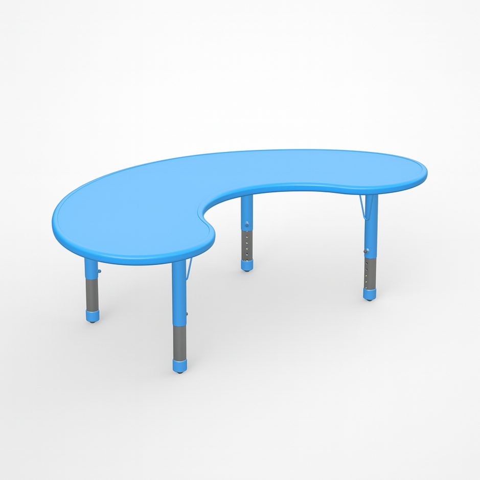 Mesa Riñon Colaborativa Polipropileno Reforzada-Mesas Escolares-YCY-005-2_AZUL-Mobiliario Escolar-Hobby Market