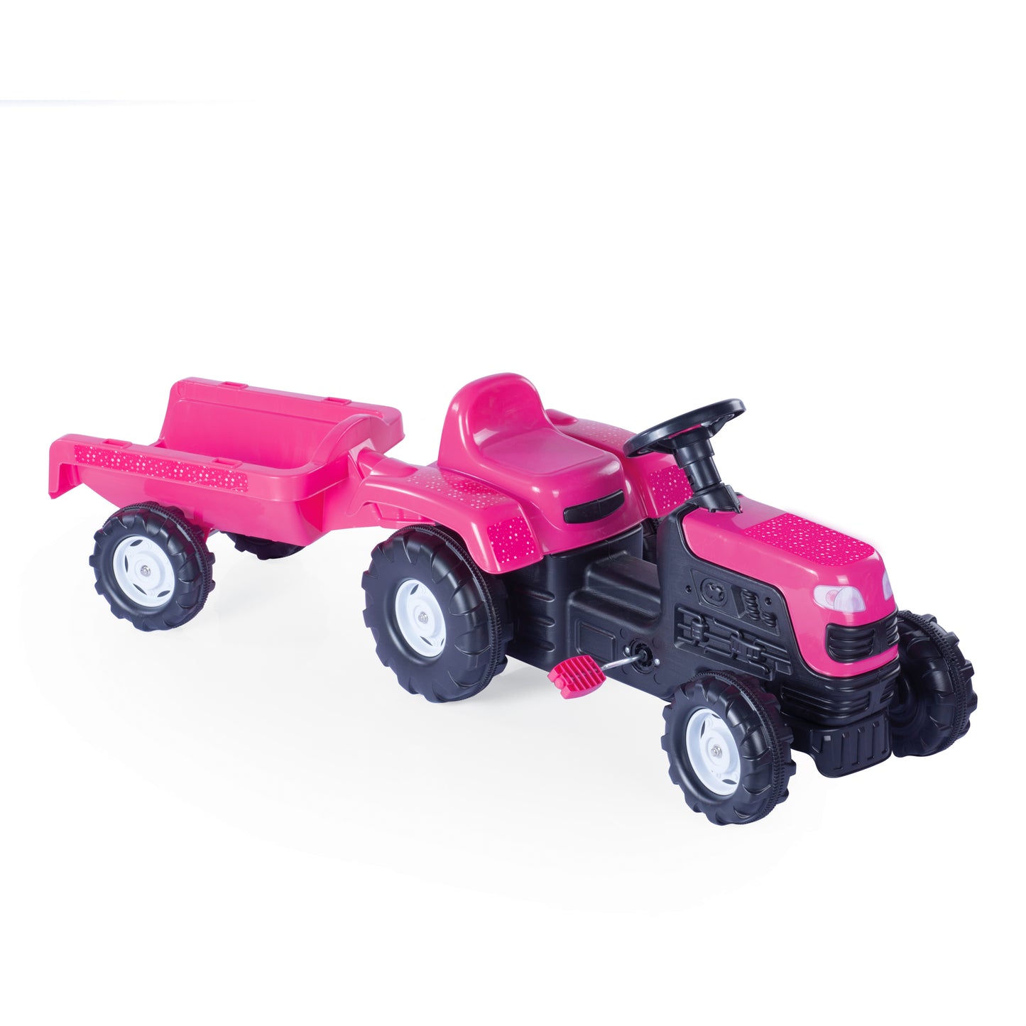 Tractor y Carro Rosa