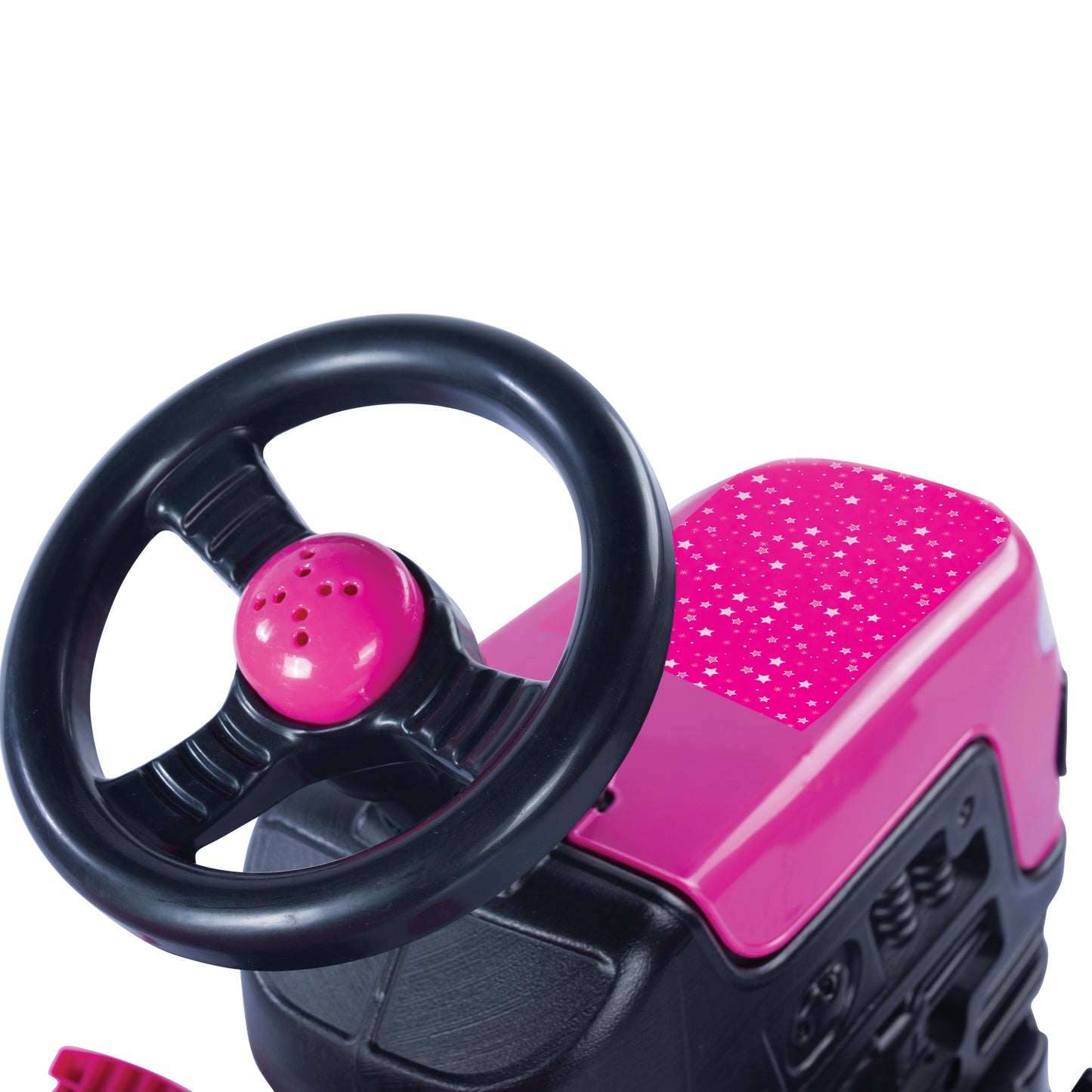Tractor y Carro Rosa