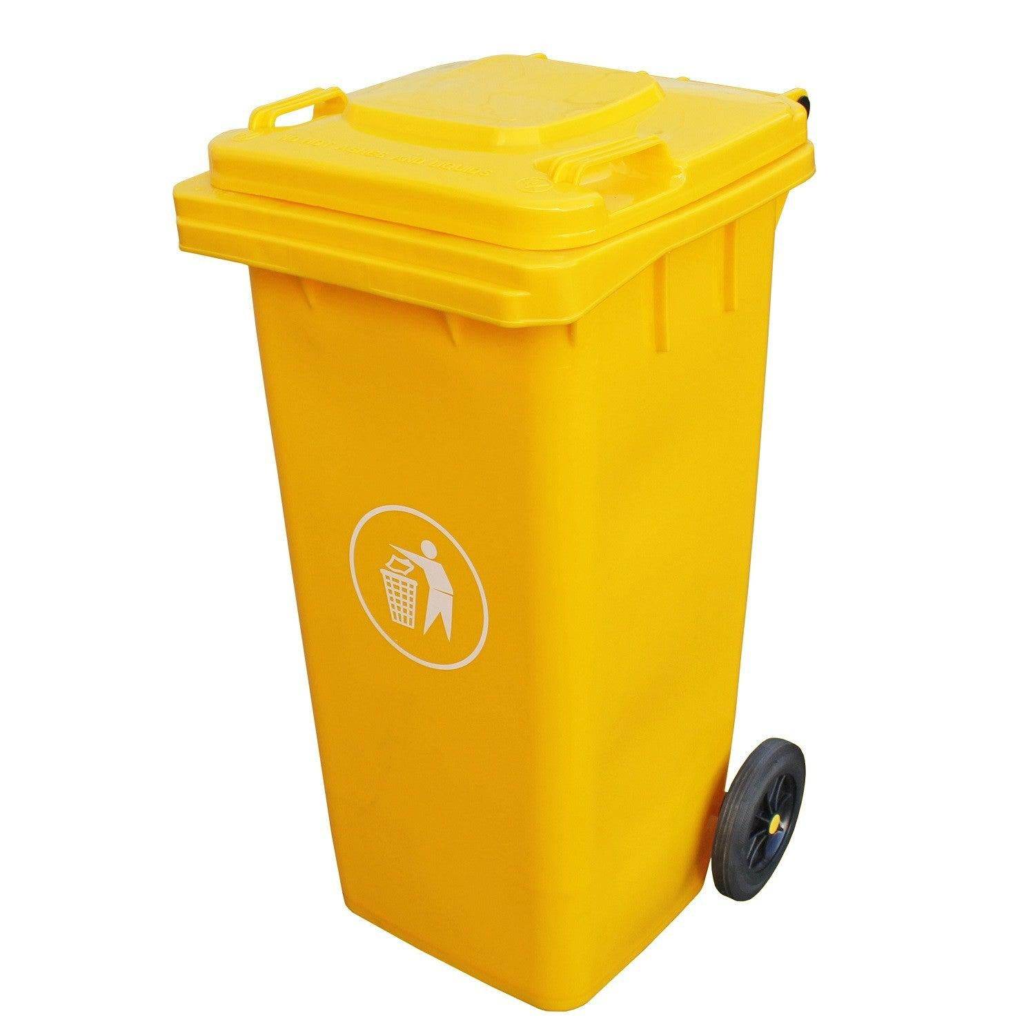 Contenedor de Basura 120 Lts Amarillo - Hobby Market