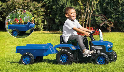 Tractor y Carro Azul