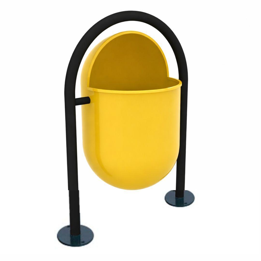 Basurero Capsular Cemento Amarillo Hobby Market