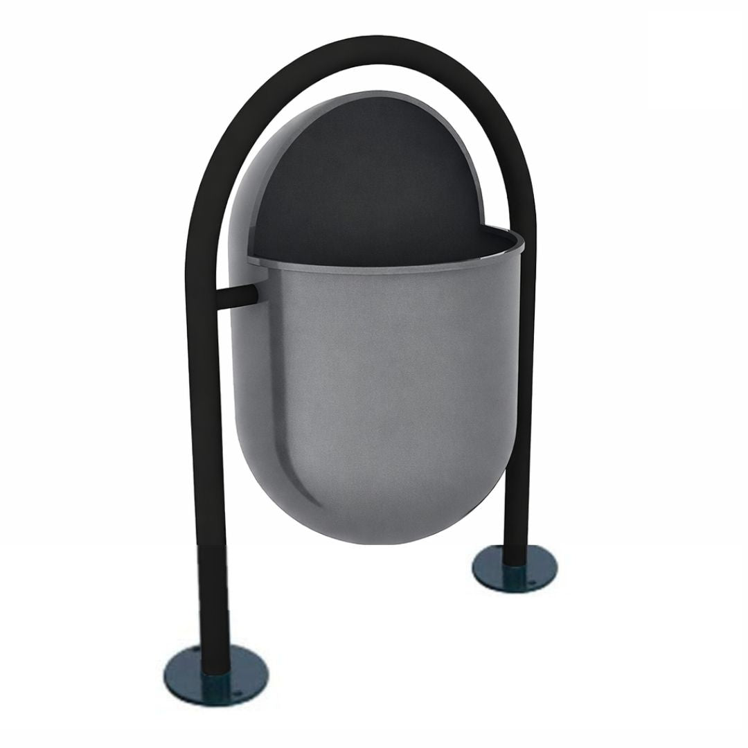 Basurero Capsular Cemento Gris Hobby Market