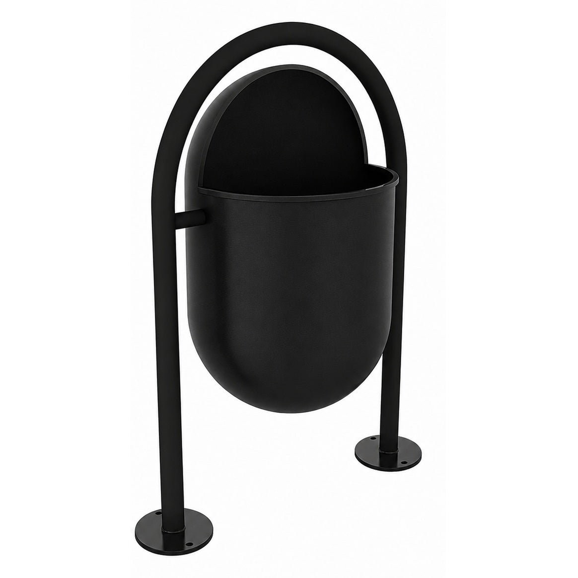 Basurero Capsular Cemento Negro