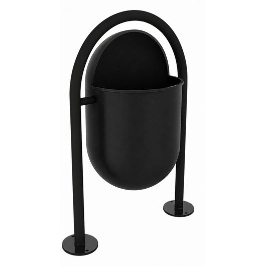 Basurero Capsular Cemento Negro