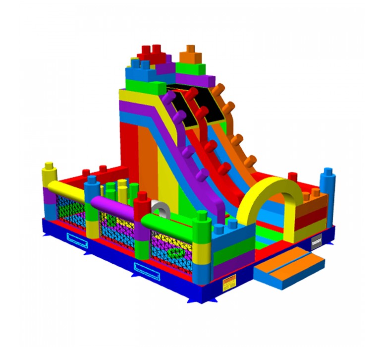 Juego Inflable Funland 7x6m-Juegos Inflables-Juegos Inflables Castillos y Toboganes-HBIL56-Hobby Market