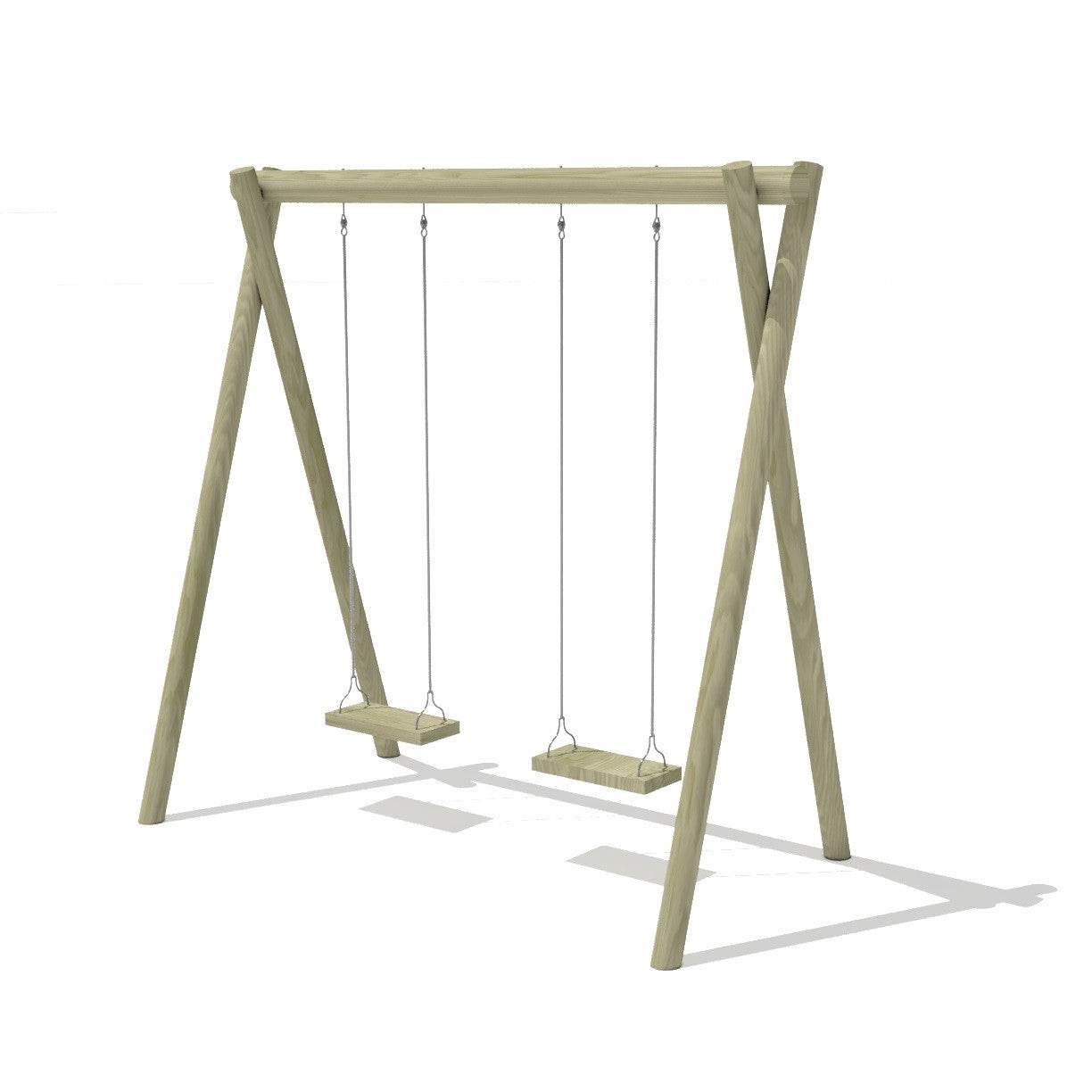 Juego Plaza Madera 92-Columpios de Madera-HBUD92-Columpios,Columpios de metal - Plástico - Madera,Juegos de Madera-Hobby Market
