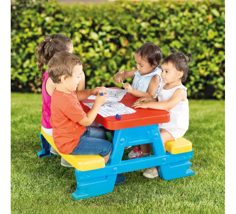 Mesa de Picnic Para 4-Mesa con Toldo-Muebles Infantiles-DL3008-Hobby Market