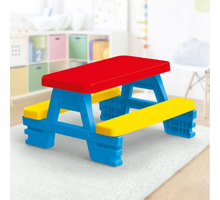 Mesa de Picnic Para 4-Mesa con Toldo-Muebles Infantiles-DL3008-Hobby Market