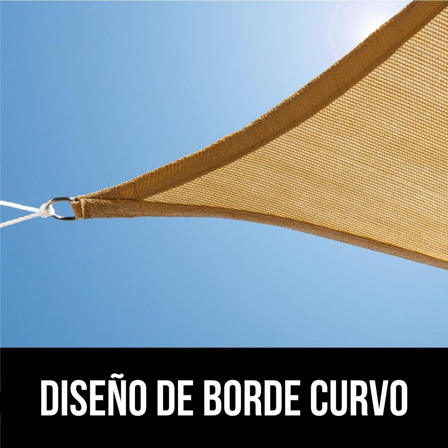 Toldo vela 120 gr/m2 3x3m