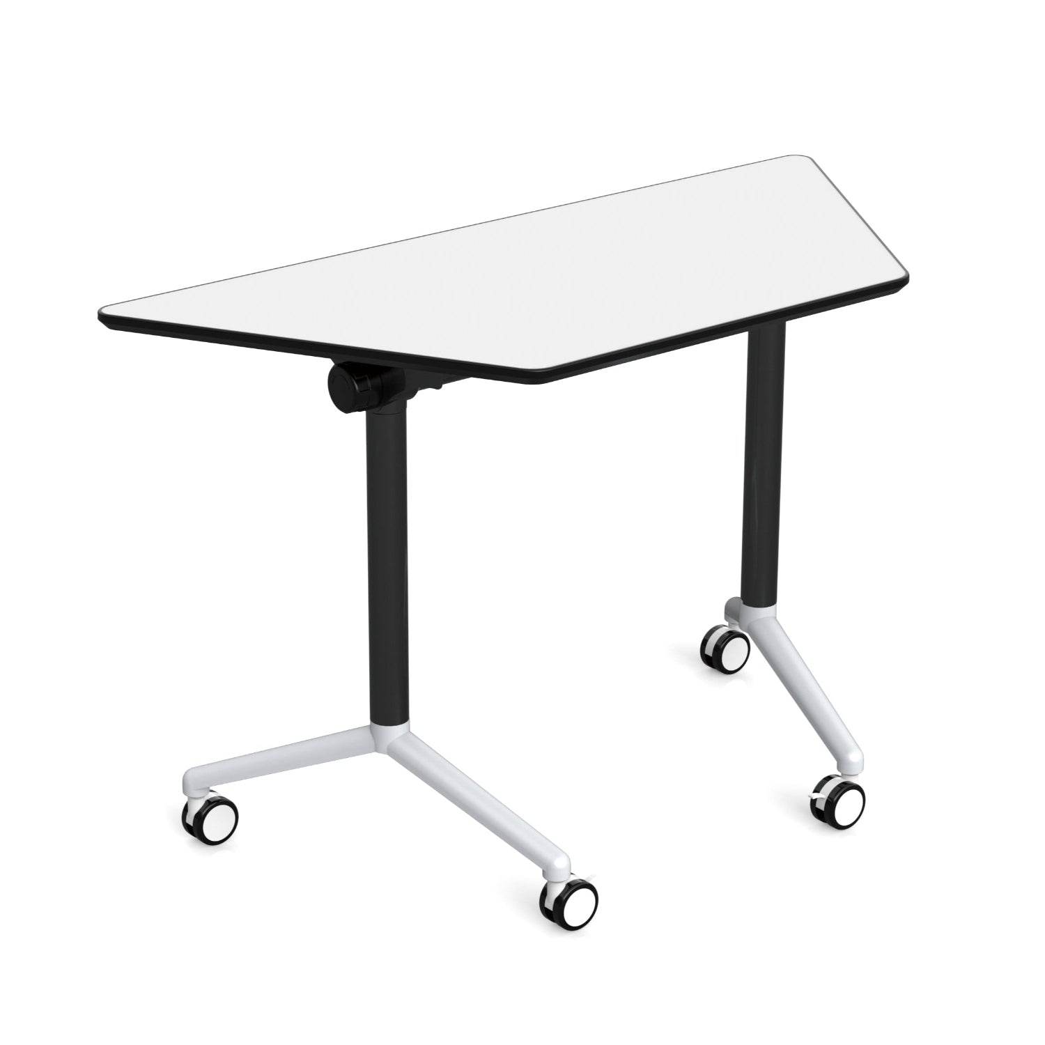 Mesa Trapezoidal Doble Capa Melamina con Ruedas - Hobby Market
