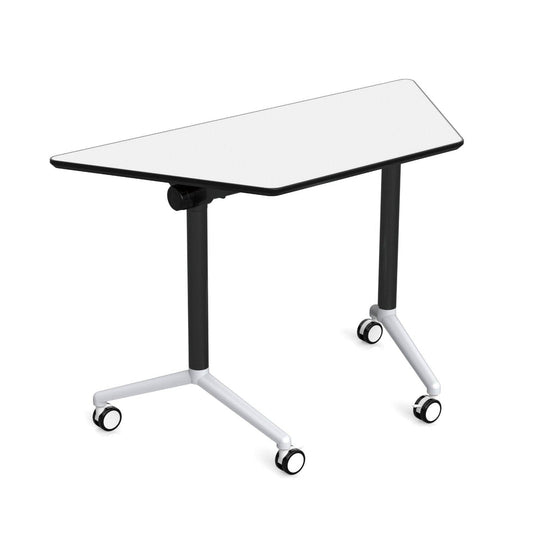 Mesa Trapezoidal Doble Capa Melamina con Ruedas - Hobby Market