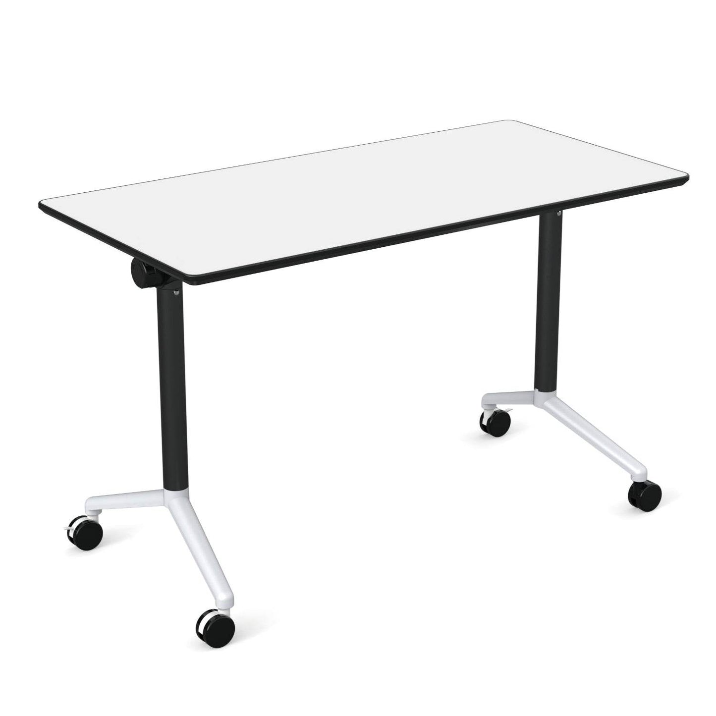 Mesa Rectangular Doble Capa Melamina con Ruedas - Hobby Market