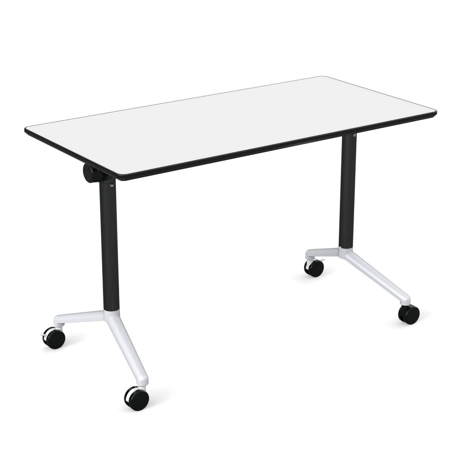 Mesa Rectangular Doble Capa Melamina con Ruedas - Hobby Market