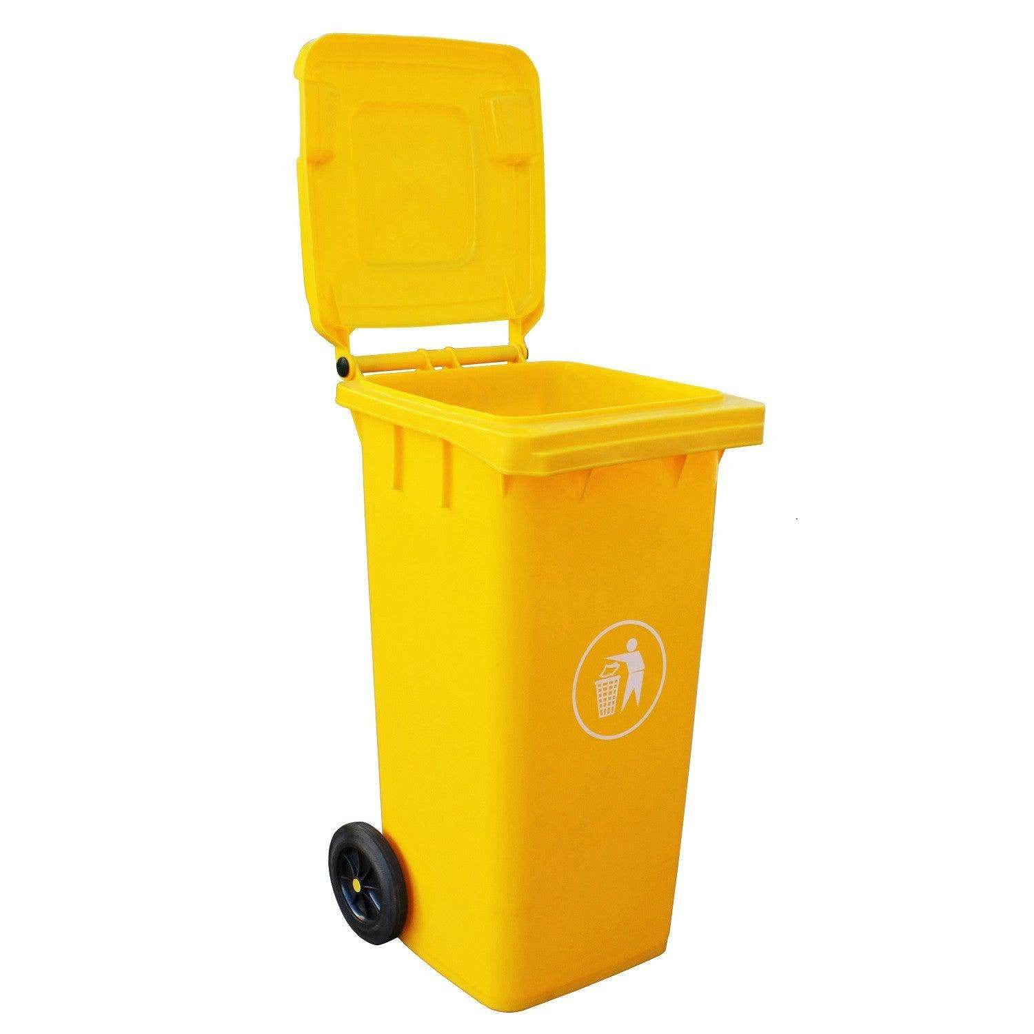 Contenedor de Basura 120 Lts Amarillo - Hobby Market