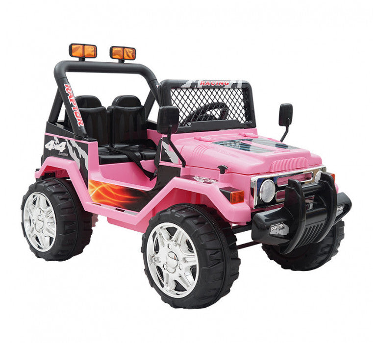 Jeep Doble Asiento Rosa-Vehículos 12v-Vehiculos Infantiles 12v-HB99618ROSA-Hobby Market