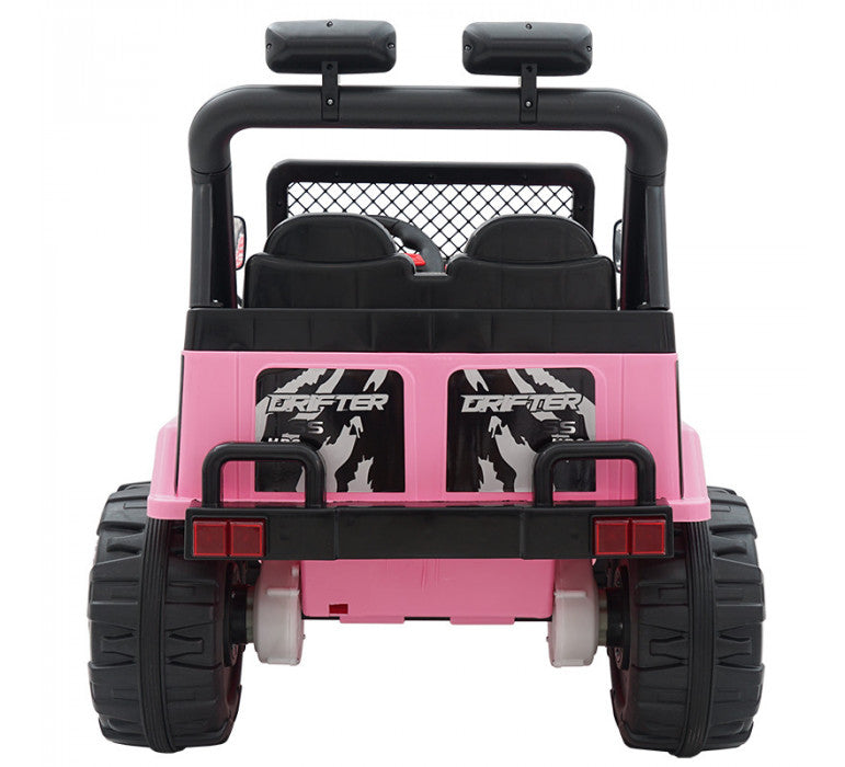 Jeep Doble Asiento Rosa-Vehículos 12v-Vehiculos Infantiles 12v-HB99618ROSA-Hobby Market