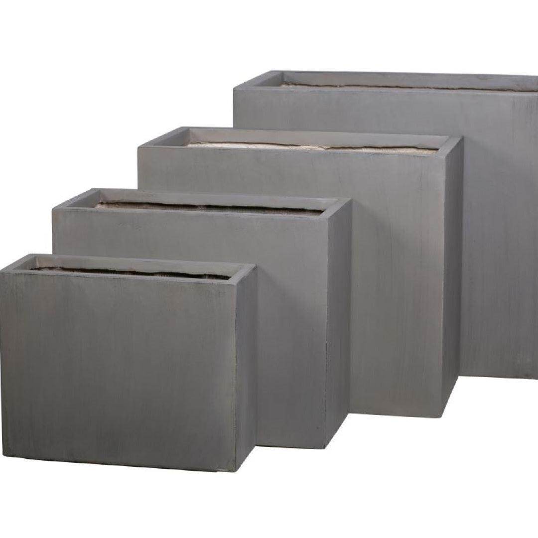 Macetero Rectangular Boldo Fibra de Arcilla 70 cm - Garden Market