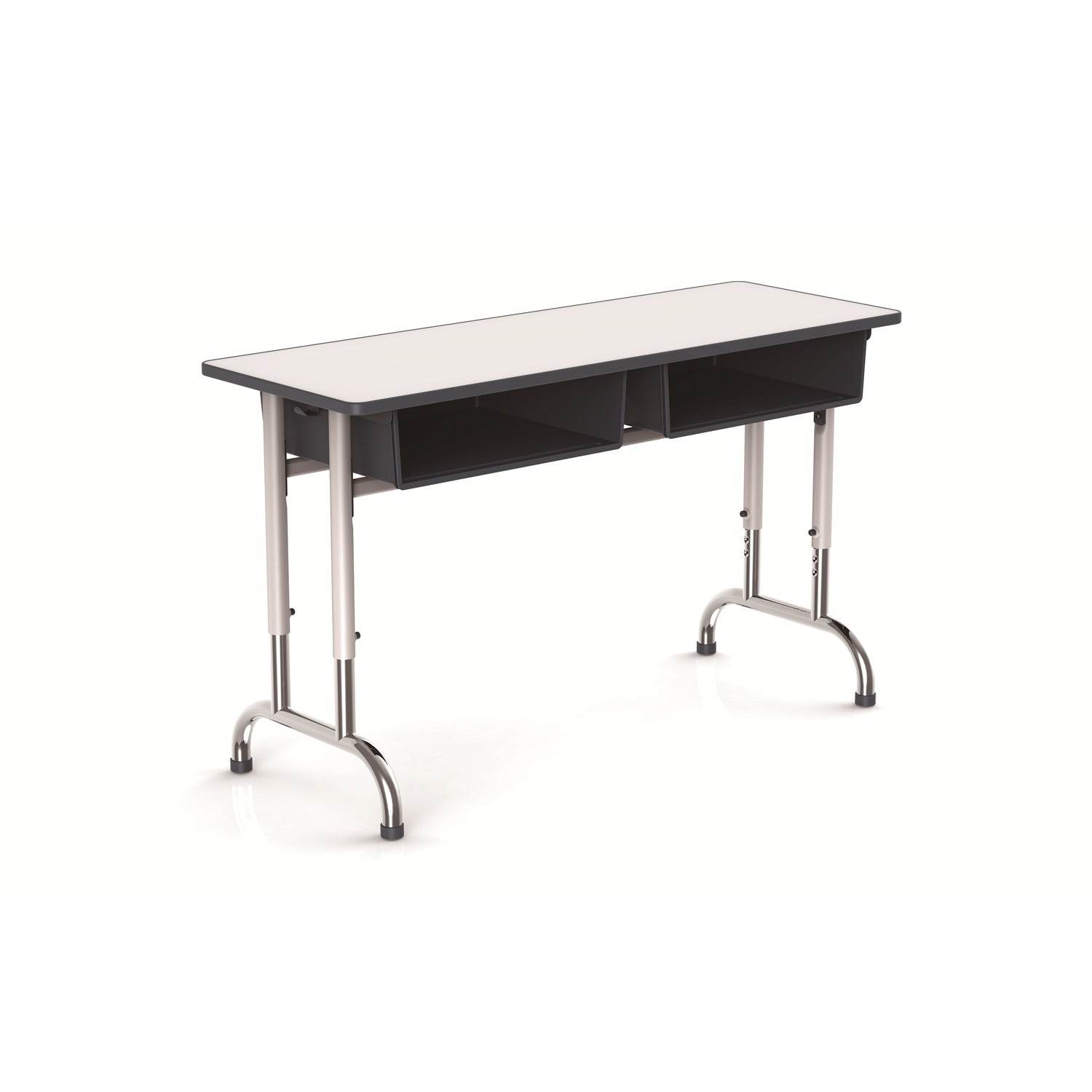 Mesa Bipersonal Doble Capa Melamina-Pupitres-YCY-081-Mobiliario Escolar-Hobby Market