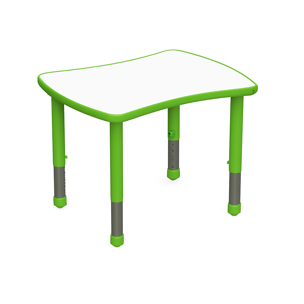 Mesa Colaborativa Ondas Doble-Mesas Escolares-YCY-098_VERDE-Mobiliario Escolar-Hobby Market