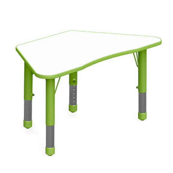 Mesa Colaborativa Trapezoidal Doble-Mesas Escolares-YCY-091_VERDE-Mobiliario Escolar-Hobby Market