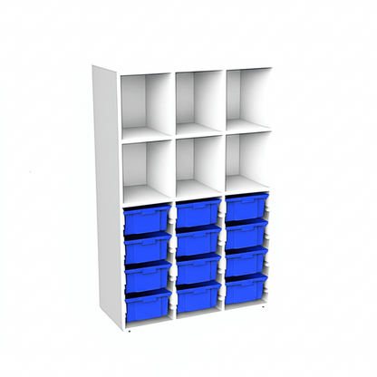 Organizador Escolar 12 cajones 160 Alto-Organizadores Escolares-YCW-21206_AZUL-Mobiliario Escolar-Hobby Market