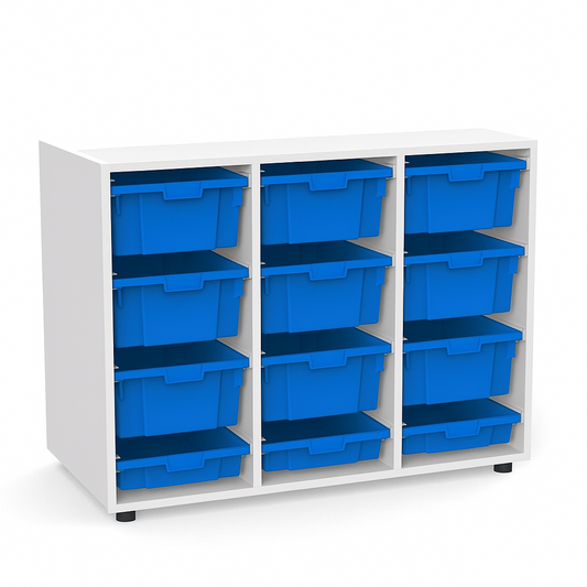 Organizador Escolar 12 cajones 82 Alto-Organizadores Escolares-YCW-21216 _AZUL-Mobiliario Escolar-Hobby Market