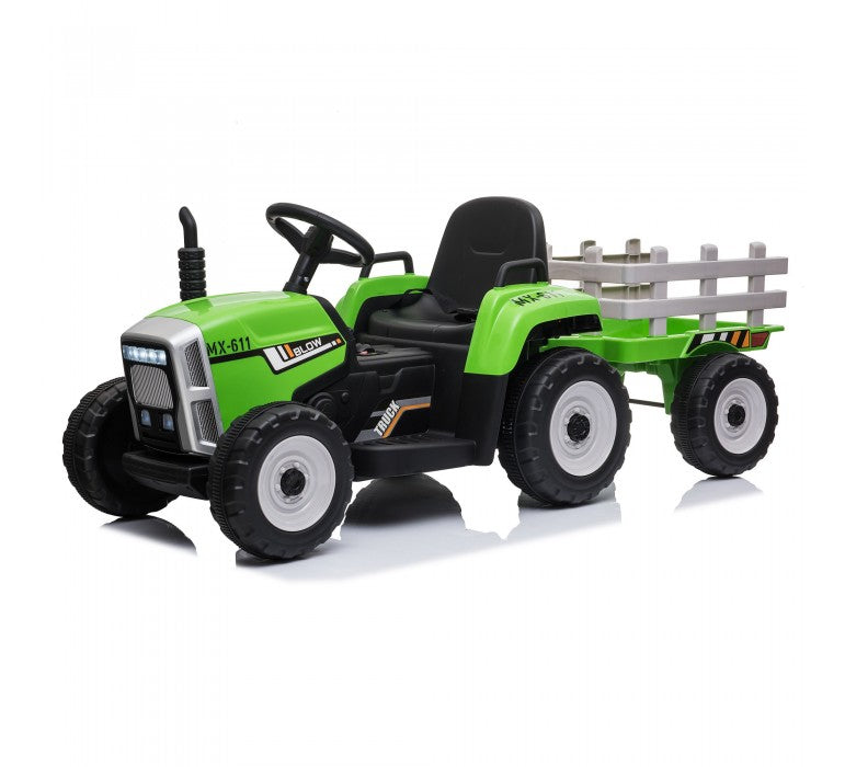 Tractor Infantil 12v Verde-Vehículos 12v-Vehículos Doble Asiento 12v - 24v-HB611C-Hobby Market